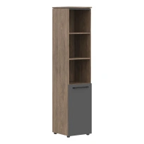 Шкаф для документов колонка с глухой малой дверью Morris Trend MHC 42.5 Сосна Нордик/Антрацит 429×423×1956