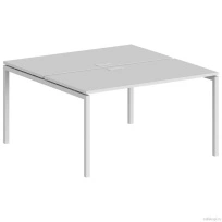 Стол-бенч двойной Sigma / 1200×1238×750 / Металл: 40×40 Белый; Столешница: Дуб темный / SG.241.OD.44.WH